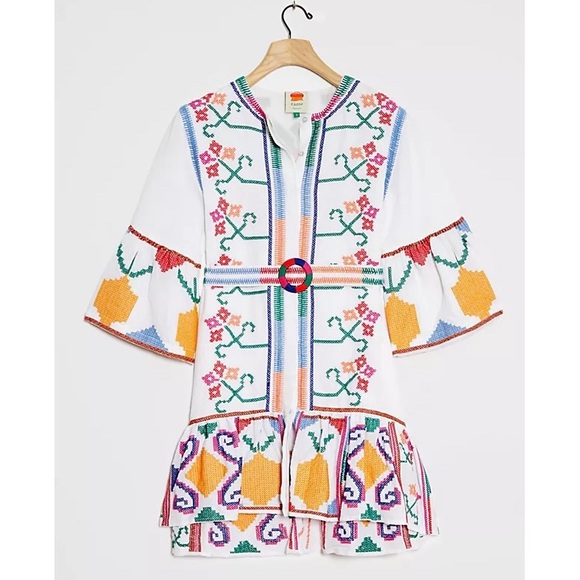 NWT FARM RIO Jimena Embroidered Mini Dress - Picture 3 of 9